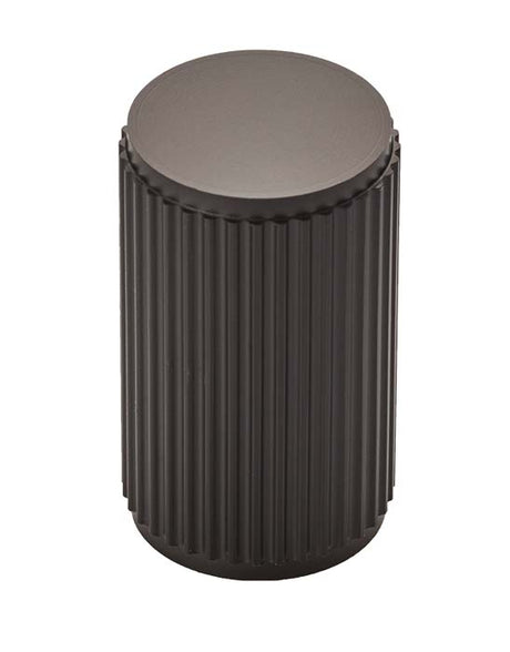 High quality image of Carlisle Brass - Lines Knob - Matt Black | Sku. ftd712mb | Trade Door Handles.