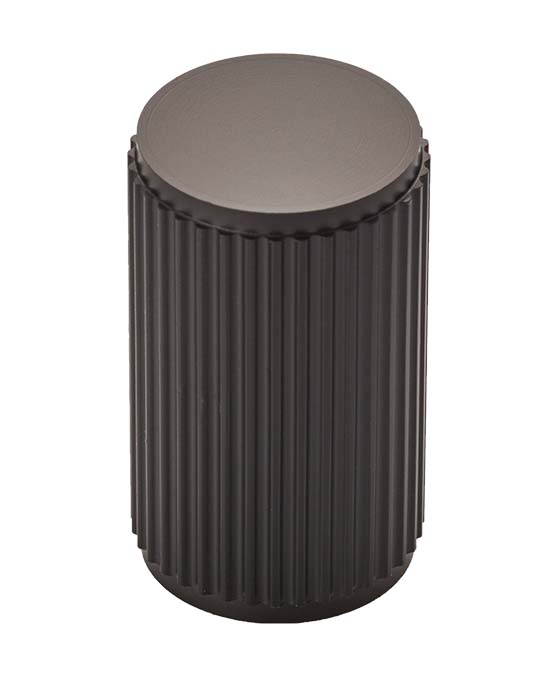 High quality image of Carlisle Brass - Lines Knob - Matt Black | Sku. ftd712mb | Trade Door Handles.