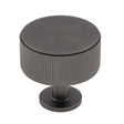 High quality image of Carlisle Brass - Lines Radio Knob Anthracite | Sku. ftd713ant | Trade Door Handles.