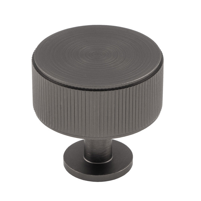 High quality image of Carlisle Brass - Lines Radio Knob Anthracite | Sku. ftd713ant | Trade Door Handles.