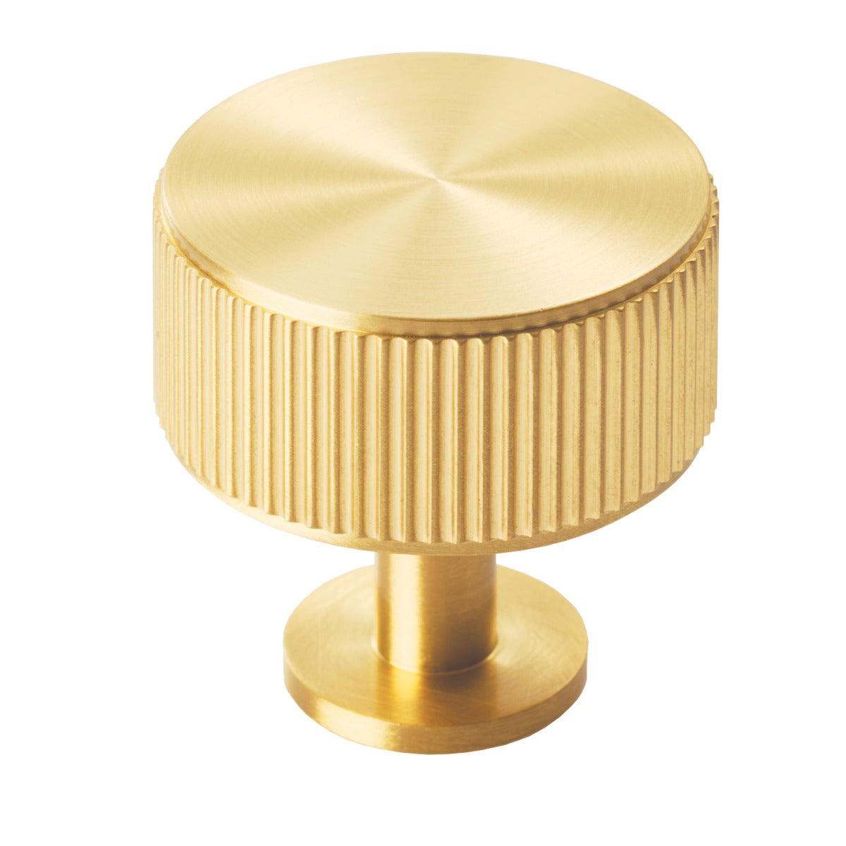 High quality image of Carlisle Brass - Lines Radio Knob Satin Brass | Sku. ftd713sb | Trade Door Handles.