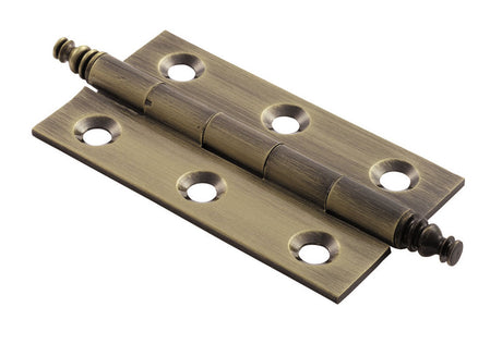 High quality image of FTD - Finial Cabinet Hinge 64 x 35mm - Antique Brass | Sku. ftd805dab | Trade Door Handles.