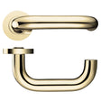 Fulton & Bray Door Furniture Brass Fulton & Bray - 19mm Return to Door Lever on Round Rose