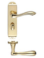 Fulton & Bray Door Furniture Brass Fulton & Bray - Arundel Lever Bathroom (57mm c/c) Furniture - Short Plate 175 x 42mm