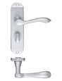 Fulton & Bray Door Furniture Satin Fulton & Bray - Arundel Lever Bathroom (57mm c/c) Furniture - Short Plate 175 x 42mm