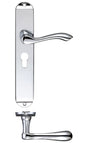 Fulton & Bray Door Furniture Chrome Fulton & Bray - Arundel Lever Euro Lock (47.5mm c/c) Furniture - Long Plate 245 x 42mm