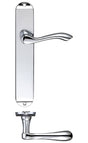 Fulton & Bray Door Furniture Chrome Fulton & Bray - Arundel Lever Latch Furniture - Long Plate 245 x 42mm