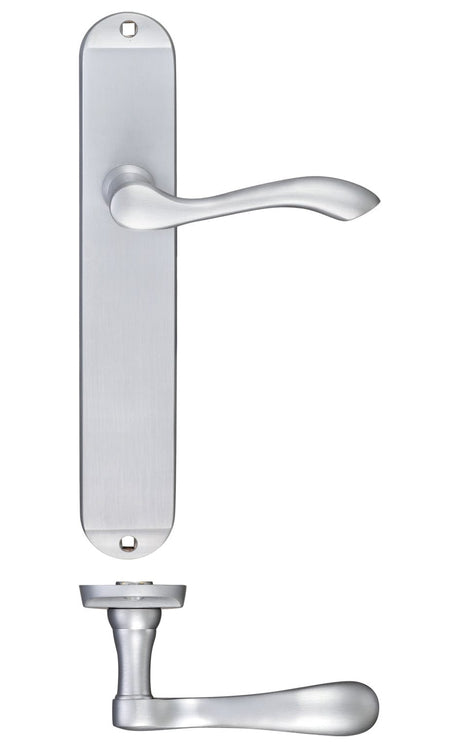 Fulton & Bray Door Furniture Satin Fulton & Bray - Arundel Lever Latch Furniture - Long Plate 245 x 42mm