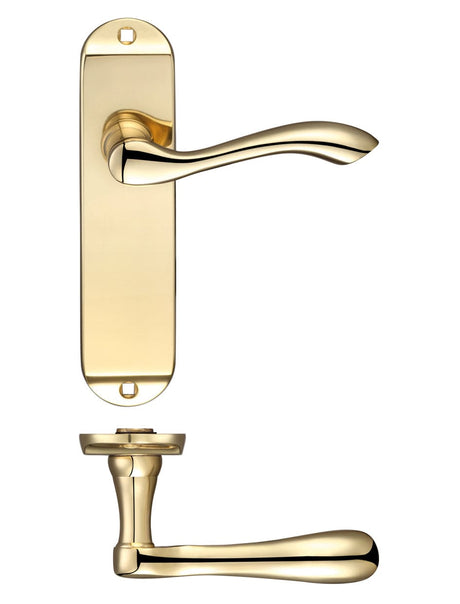 Fulton & Bray Door Furniture Brass Fulton & Bray - Arundel Lever Latch Furniture - Short Plate 175 x 42mm
