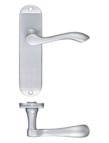 Fulton & Bray Door Furniture Satin Fulton & Bray - Arundel Lever Latch Furniture - Short Plate 175 x 42mm