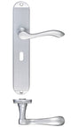 Fulton & Bray Door Furniture Satin Fulton & Bray - Arundel Lever Lock (57mm c/c) Furniture - Long Plate 245 x 42mm