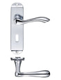 Fulton & Bray Door Furniture Chrome Fulton & Bray - Arundel Lever Lock (57mm c/c) Furniture - Short Plate 175 x 42mm