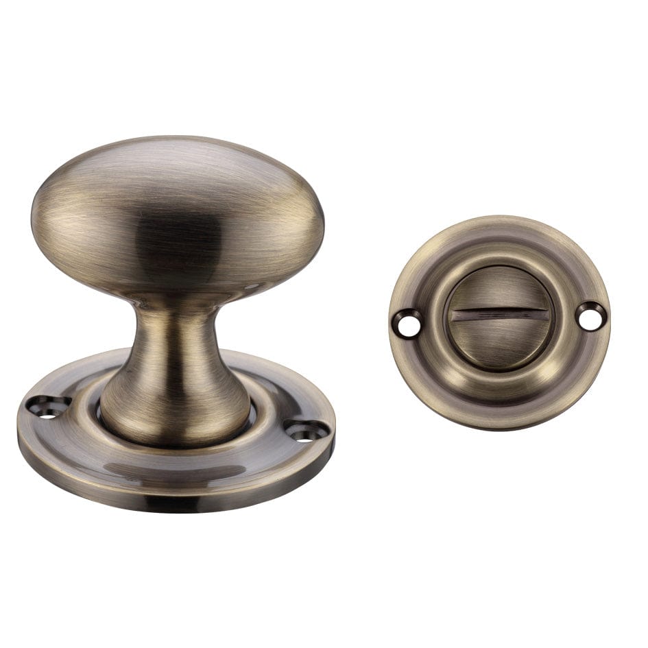 Fulton & Bray Door Furniture Bronze Fulton & Bray - Oval Thumb Turn with Coin Release - 5mm spindle
