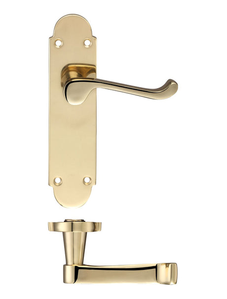 Fulton & Bray Door Furniture Brass Fulton & Bray - Oxford Lever Latch Furniture 170 x 42mm