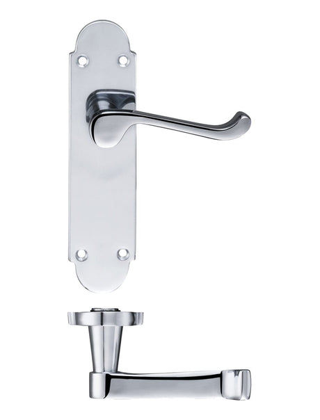 Fulton & Bray Door Furniture Chrome Fulton & Bray - Oxford Lever Latch Furniture 170 x 42mm
