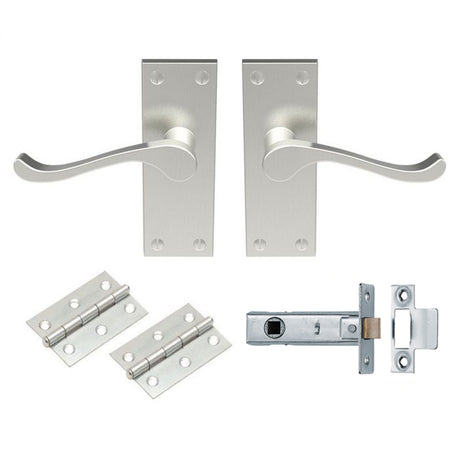 High quality image of Carlisle Brass - Contract Victorian Scroll Latch Pack - Satin Nickel | Sku. gk002sn-intb | Trade Door Handles.