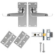 High quality image of Carlisle Brass - CONTRACT VICTORIAN STRAIGHT LATCH PACK - Polished Chrome | Sku. gk2002cp-intb | Trade Door Handles.