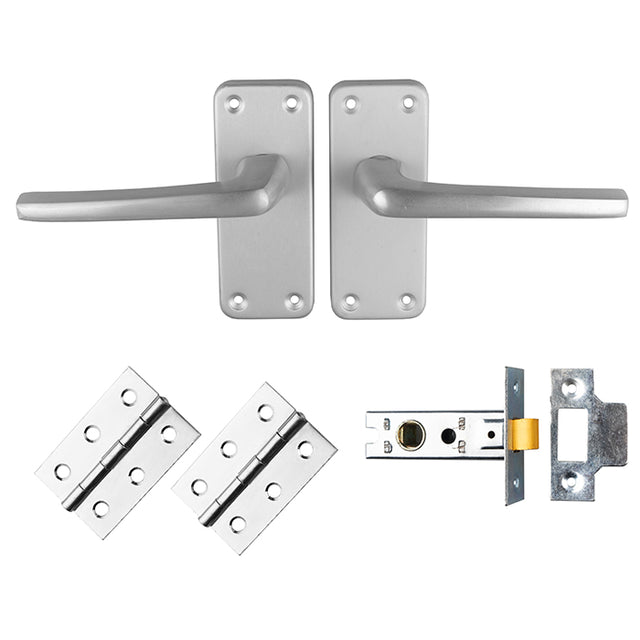 High quality image of Carlisle Brass - CONTRACT ALUMINIUM LATCH PACK | Sku. gk3002saa-intb | Trade Door Handles.
