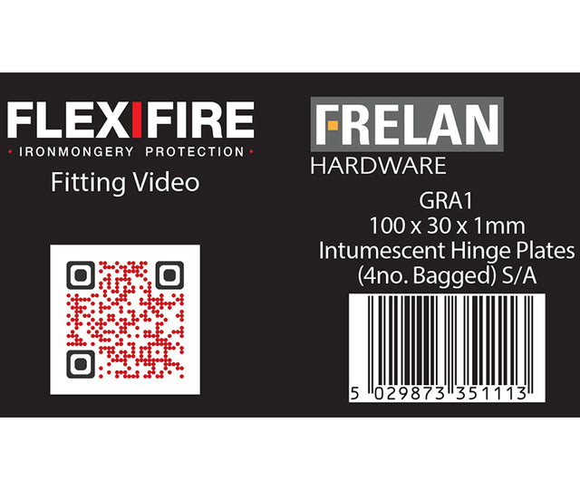 High quality image of Frelan - Intumscent Kits for 102mm Square Hinges Pack of Four 1mm 30 Minute Sku. GRA1