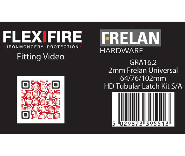 High quality image of Frelan - kit for HD tubular latches 64/76&102mm 60 minute | Sku. gra16-2 | available to order from Trade Door Handles in Kendal.