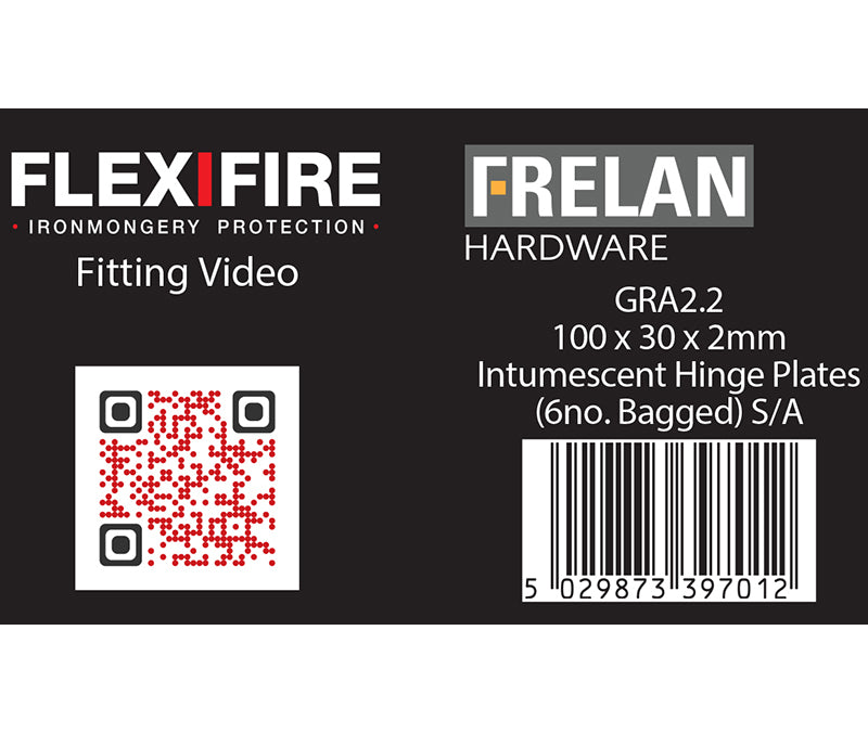 High quality image of Frelan - Intumescent Kits for 102mm Square Hinges Pack of Six 2mm 60 minute Sku. GRA2.2