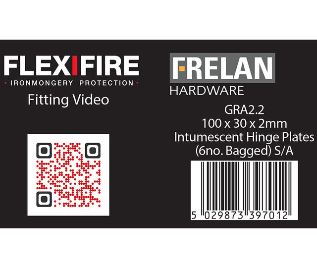 High quality image of Frelan - Intumescent Kits for 102mm Square Hinges Pack of Six 2mm 60 minute Sku. GRA2.2