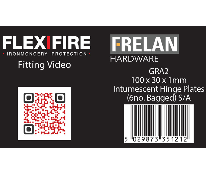 High quality image of Frelan - Intumescent Kits for 102mm Square Hinges Pack of Six 1mm 30 Minute Sku. GRA2