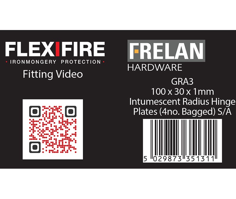 High quality image of Frelan - Kit for 102mm radiused hinges pack of 4 30 minute 1mm | Sku. gra3 | available to order from Trade Door Handles in Kendal.