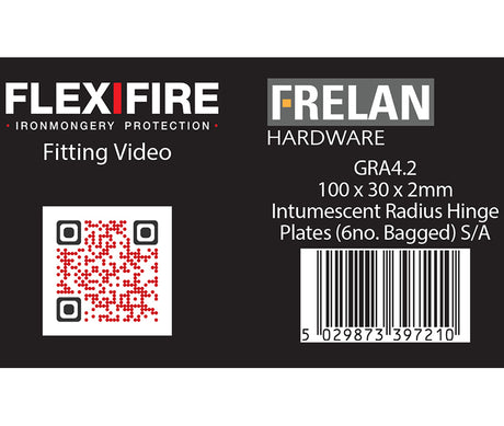 High quality image of Frelan - Intumescent Kits for 102mm Radiused Hinges Pack of Six 2mm 60 Minute Sku. GRA4.2