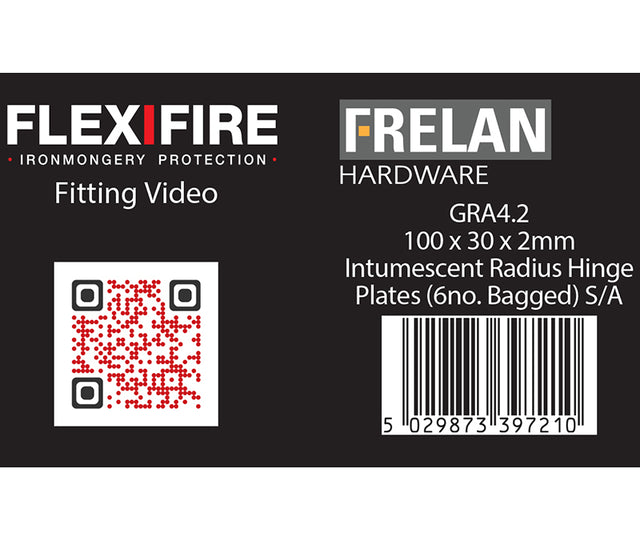 High quality image of Frelan - Intumescent Kits for 102mm Radiused Hinges Pack of Six 2mm 60 Minute Sku. GRA4.2