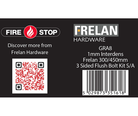 High quality image of Frelan - Kit for 300 & 450mm flushbolts 1mm 30 Minute Sku. GRA8
