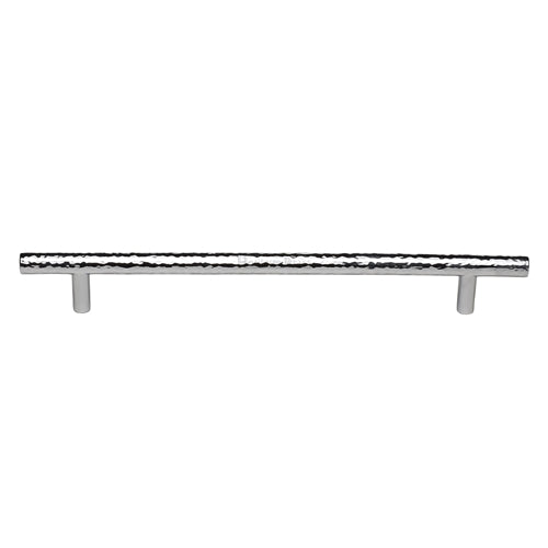 Heritage Brass Cabinet Pull T-Bar Hammered Design 203mm CTC Polished Chrome Finish