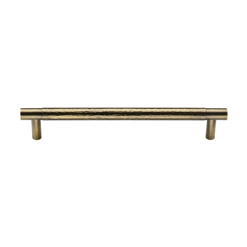 Heritage Brass Cabinet Pull Partial Hammered Design 152mm CTC Antique Brass Finish