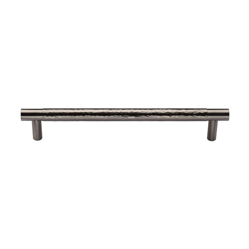 Heritage Brass Cabinet Pull Partial Hammered Design 152mm CTC Satin Nickel Finish