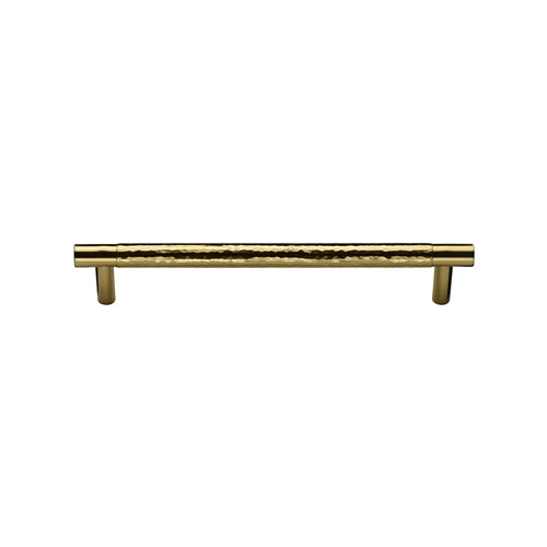Heritage Brass Cabinet Pull Partial Hammered Design 101mm CTC Polished Brass Finish