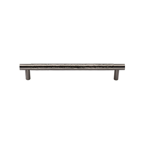 Heritage Brass Cabinet Pull Partial Hammered Design 101mm CTC Satin Nickel Finish