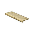 High quality image of Heritage Brass - Edge Pull Cabinet Handle Hammered Design - 38mm Width - Polished Brass | Sku. hamep100-38-pb | available to order from Trade Door Handles in Kendal.