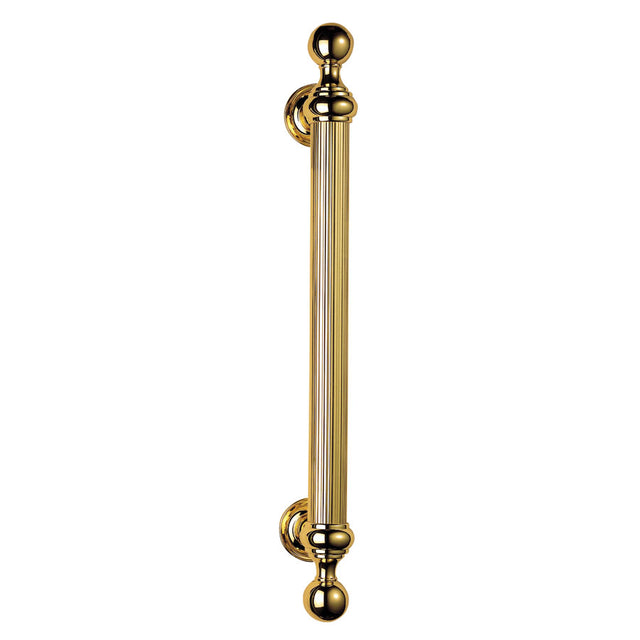 High quality image of Carlisle Brass - Reeded Grip Pull Handle - Polished Brass | Sku. pf108 | Trade Door Handles.