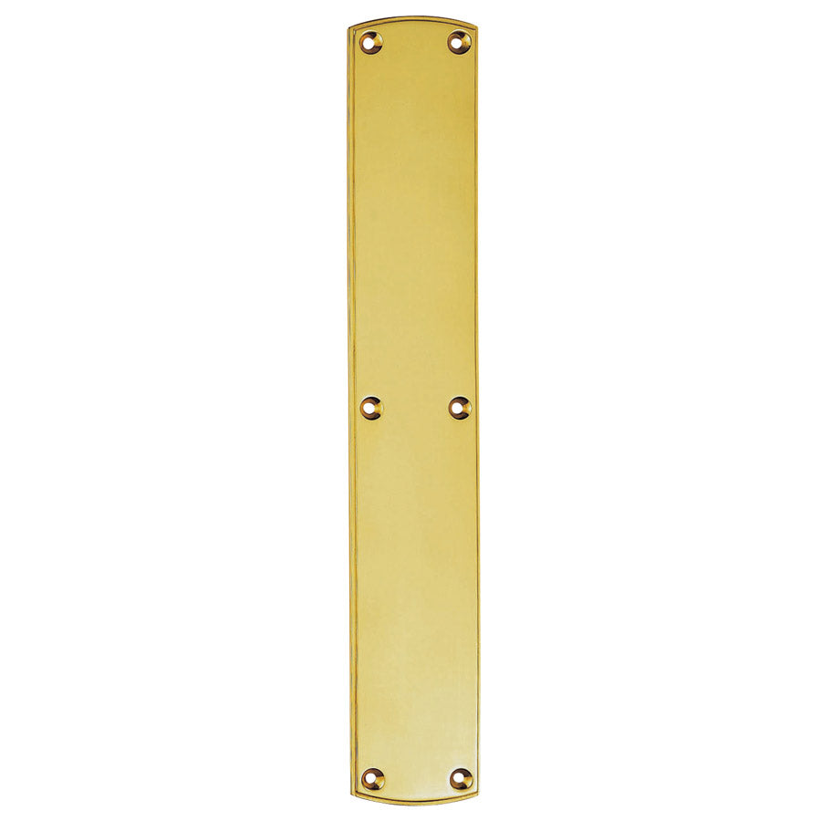 High quality image of Carlisle Brass - Large Push Plate 457 x 75mm - Polished Brass | Sku. pf102 | Trade Door Handles.