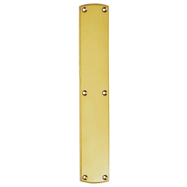 High quality image of Carlisle Brass - Large Push Plate 457 x 75mm - Polished Brass | Sku. pf102 | Trade Door Handles.