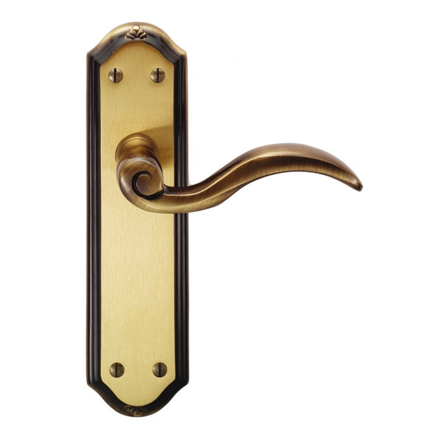 High quality image of Carlisle Brass - Wentworth Lever on Latch Backplate - Florentine Bronze | Sku. dl341fb | Trade Door Handles.