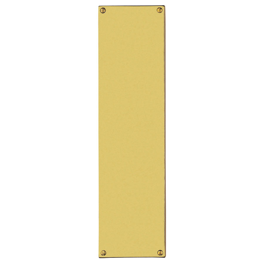 High quality image of Carlisle Brass - Finger Plate Flat Sheet 304 x 77mm - Polished Brass | Sku. m39f | Trade Door Handles.