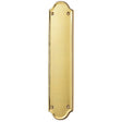 High quality image of Carlisle Brass - Finger Plate Shaped End 302 x 65mm - Polished Brass | Sku. dl20 | Trade Door Handles.