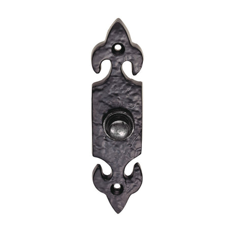 High quality image of Ludlow - Fleur de lys' Bell Push - Black Antique | Sku. lf5534 | Trade Door Handles.