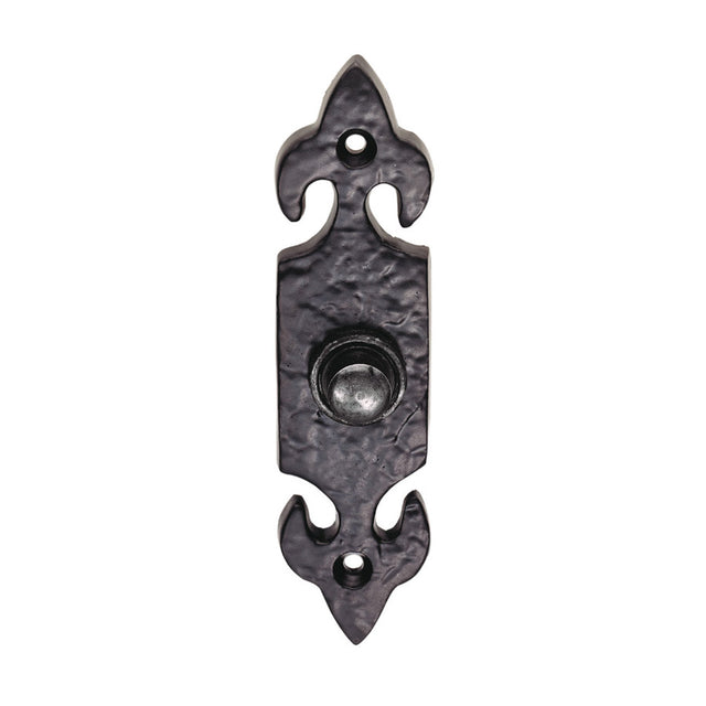 High quality image of Ludlow - Fleur de lys' Bell Push - Black Antique | Sku. lf5534 | Trade Door Handles.