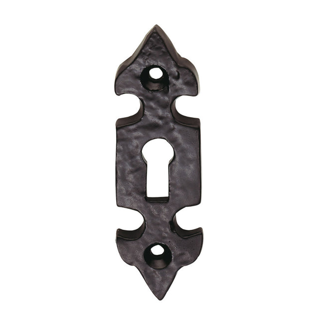 High quality image of Ludlow - Fleur de lys' Escutcheon - Black Antique | Sku. lf5532 | Trade Door Handles.