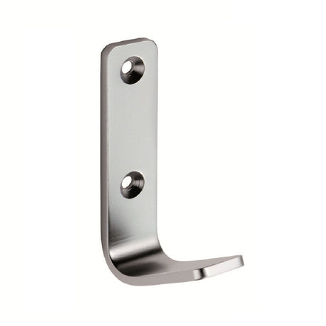 High quality image of Eurospec - Aluminium Flat Coat Hook - Satin Anodised Aluminium | Sku. hch9012saa | Trade Door Handles.