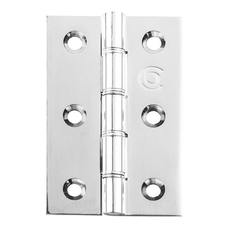 High quality image of Carlisle Brass - 76 x 50mm Dbl S/Steel Washer Brass Hinge - Polished Chrome | Sku. hdssw2cp | Trade Door Handles.