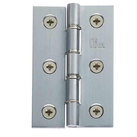High quality image of Carlisle Brass - 76 x 50mm Dbl S/Steel Washer Brass Hinge - Satin Chrome | Sku. hdssw2sc | Trade Door Handles.