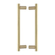 Heritage Brass Door Furniture Satin Brass / Back to Back Fixing Pack Heritage Brass - Back to Back Door Pull Handle 19mm Round Bar Design 336mm Satin